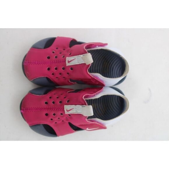 Nike Sunray Protect 2 (PS) Sandals 943827-604 Fireberry/Football Grey Size 5c - Picture 3 of 11